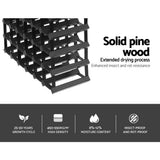 42 Bottle Wine Rack Black