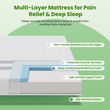 Amaris 20cm Memory Foam Mattress Cooling Gel - Queen