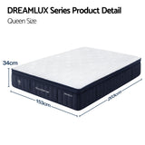 Hazel 34cm Thick Medium Firm Hybrid Mattress with Tencel Cooling Pocket Spring - Queen