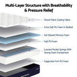 Hazel 34cm Thick Medium Firm Hybrid Mattress with Tencel Cooling Pocket Spring - Queen