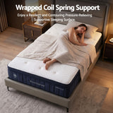 Hazel 34cm Thick Medium Firm Hybrid Mattress with Tencel Cooling Pocket Spring - Queen