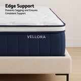Alessia 30cm Medium Firm Hybrid Mattress with Latex Lumbar Support - King Single