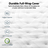 Alessia 30cm Medium Firm Hybrid Mattress with Latex Lumbar Support - Queen