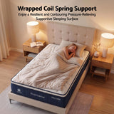 Alessia 30cm Medium Firm Hybrid Mattress with Latex Lumbar Support - Queen