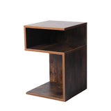 Dawson Wooden High Gloss Bedside Table Wood Nightstand Storage Cabinet Bedroom - Oak