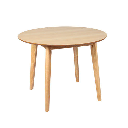 Dining Table Round Rubberwood Base 100cm - Natural
