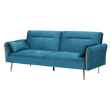Mattie 3-Seater Sofa Bed Convertible - Peacock Blue