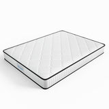 Placid Bed & Mattress Package with 20cm Mattress - Black & Wood Queen