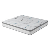 Placid Bed & Mattress Package with 25cm Mattress - Black & Wood Double