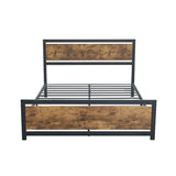 Kindred Bed & Mattress Package with 34cm Mattress - Black & Wood Double