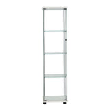 Stacked Display Cabinet Tempered Glass White