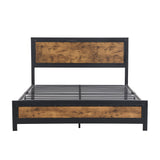 Balmy Bed & Mattress Package with 34cm Mattress - Black & Wood Queen