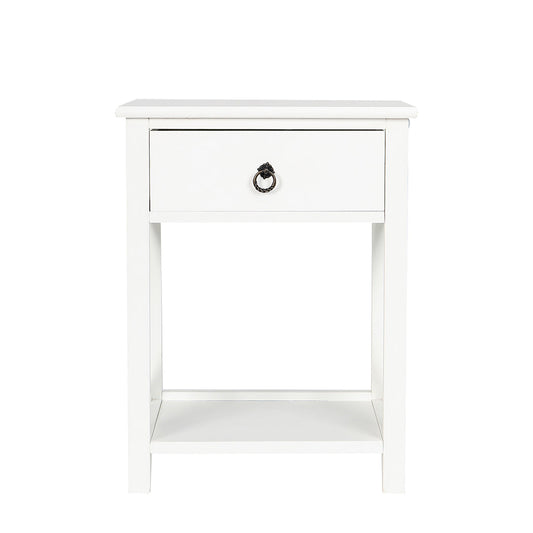 Set of 2 Caraquet Wooden Bedside Tables Side Table Storage Cabinet Nightstand Bedroom - White