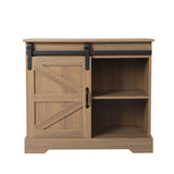 Finch Wooden Buffet Sideboard Cabinet Single Sliding Doors Kitchen Storage Cupboard - Oak