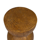 Iskander 40cm Side End Table Terrazzo Hourglass Magnesia Stool Stand Top - Oak