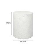 Ilithyia Side Table Terrazzo Round End - White
