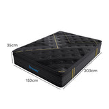 Nicola 35cm Spring Mattress Bamboo Euro Top Pocket HD Egg Foam - Queen