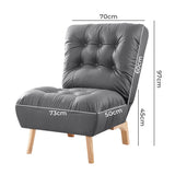 McKenna Accent Chair Recliner Adjustable - Grey