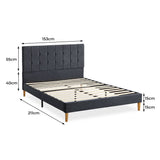 Chrome Bed & Mattress Package - Grey Queen