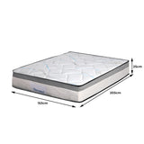 Placid Bed & Mattress Package with 25cm Mattress - Black & Wood Queen