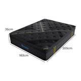Nicola 35cm Spring Mattress Bamboo Euro Top Pocket HD Egg Foam - King