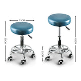 Set of 2 Swivel Salon Barstool Hairdressing Stool Barber Chair Equipment Beauty Teal