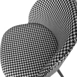 Anwen Set of 2 Dining Chairs Kitchen Cafe Lounge Chair Sofa Upholstered Padded Seat - Black & White
