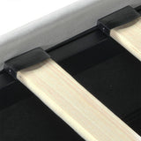 Emilia Bed Frame Tufted 4 Drawer - Cream Queen