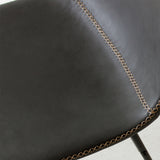 Cressida Set of 2 Dining Chairs Kitchen Table Chair Lounge Room Retro Padded Seat PU - Black