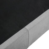 Syke Gas Lift Bed Frame Fabric Base with Storage - Grey Queen