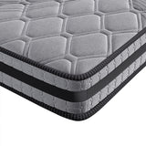Charlotte 22cm Spring Foam Mattress Medium Firm Dark Grey - Queen
