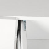 Callum Wooden Buffet Sideboard Cabinet Automatic Spring Drawers Storage Shelf Cupboard - White