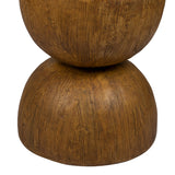 Iskander 40cm Side End Table Terrazzo Hourglass Magnesia Stool Stand Top - Oak