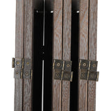 6 Panel Partition Room Divider - Brown