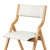 Romilly Set of 2 Dining Chairs Foldable PU - Beige